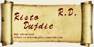 Risto Dujdić vizit kartica